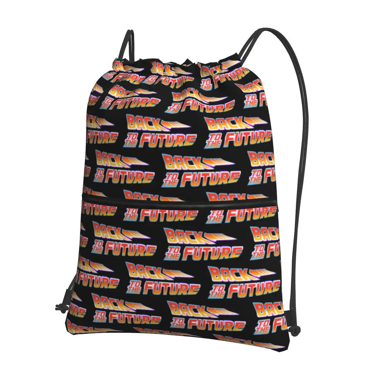 Back To The Future Movie Logo Backpacks Portable Drawstring Bags Sundries Bag Book Bags for Travel School