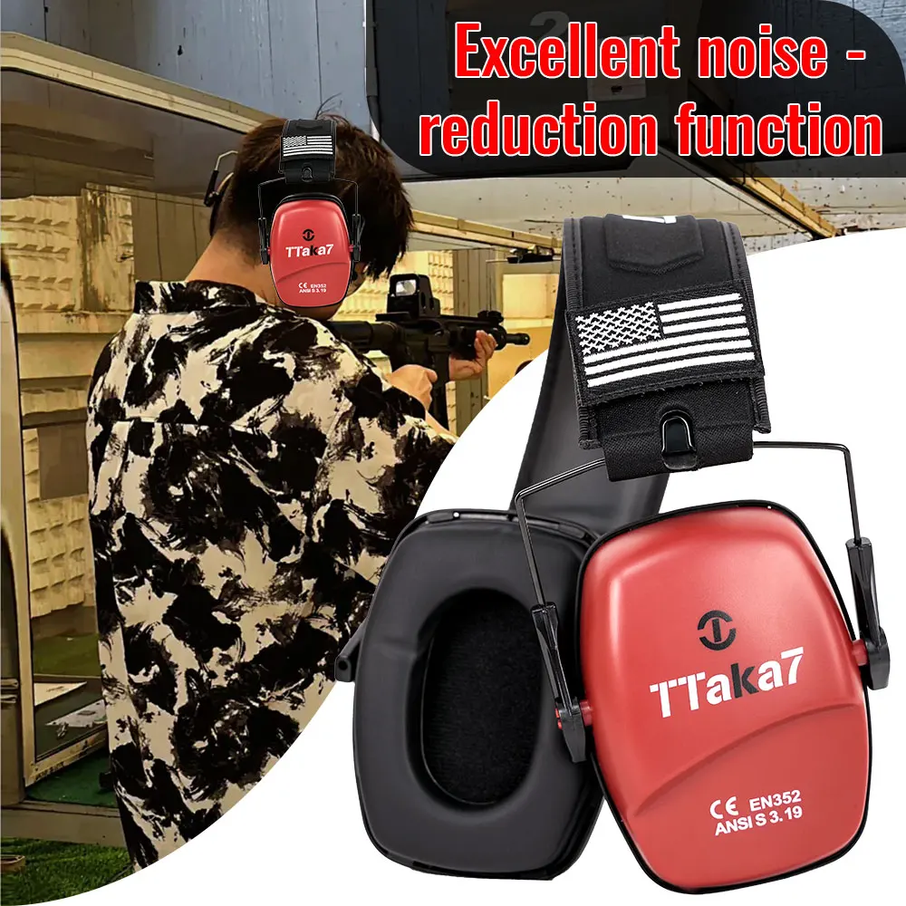 أكواب أذن عصرية TTAKA7، أكواب أذن قابلة للطي مثبتة على الرأس، لا تحتاج إلى مصدر طاقة. تقليل الضوضاء السلبية، المطابقة غير الرسمية