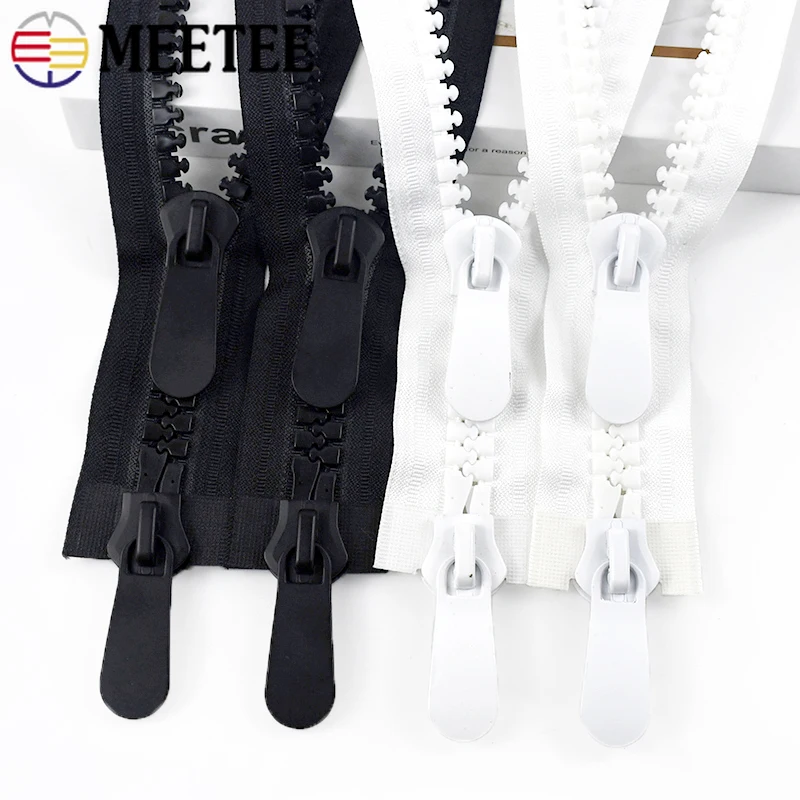 1Pc 20# Extra Large Resin Zipper Double Slider Open-End Oversized Zippers for Sewing Jacket Tent Garment Decor Zip Accessories