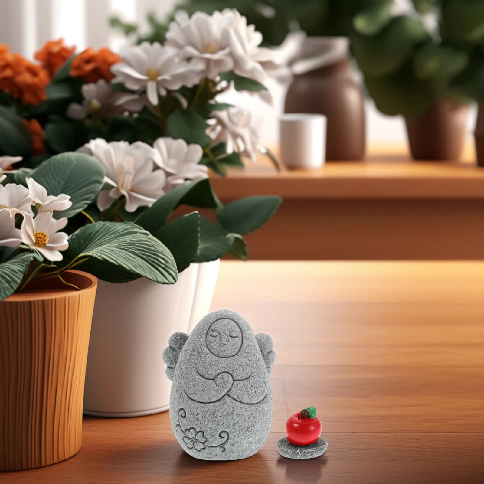 

1Set Garden Pray Angel Statue Aquarium Decor Serene Outdoor Home Decoration Fish Tank Goddess Sculpture Desktop Ornament