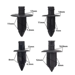 20x Car Plastic Fairing Rivet Setting Panel Fastener Clips 4 Size Mix Push Pin Auto Fastener 6mm 7mm 8mm Interior Accessories