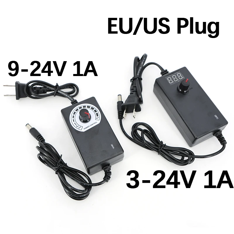 

Universal AC 220V 110V TO DC 3V-12V 3V-24V 9V-24V 1A 2A 5V 8V 9V 10V Power Adapter Adjustable Screen Display Voltage Regulator