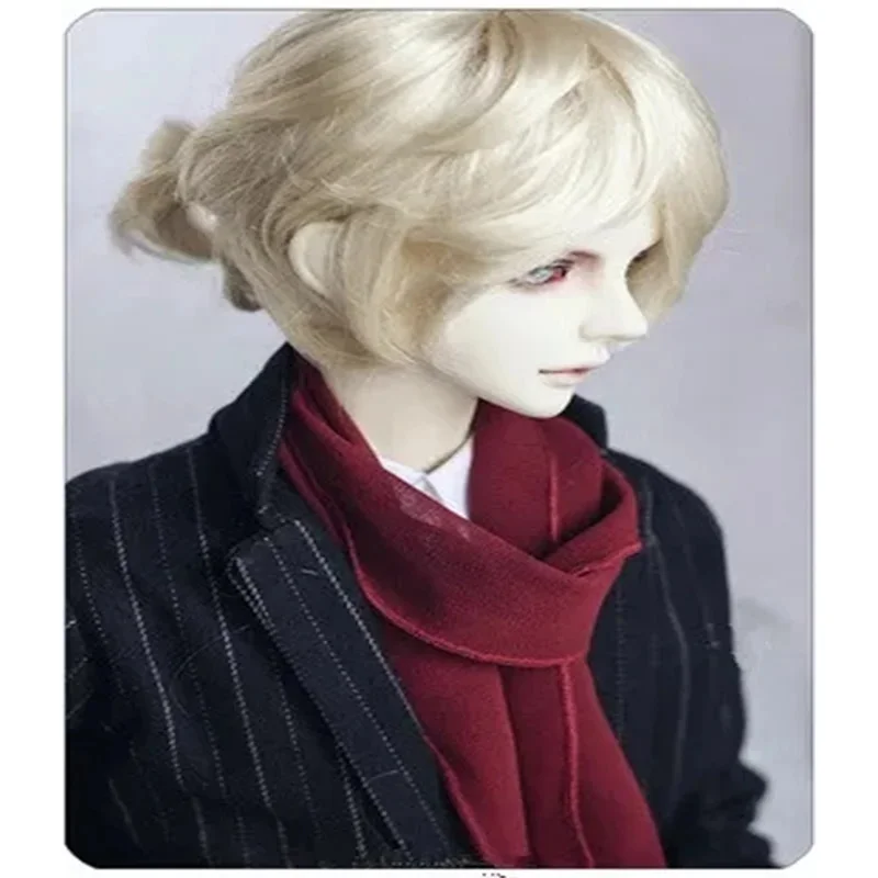 BJD دمية محاكاة الشعر مناسبة ل 1/31/41/61/8 حجم موضة محب وسيم مجعد ضفائر شعر الرجال حساسة تقليد الموهير