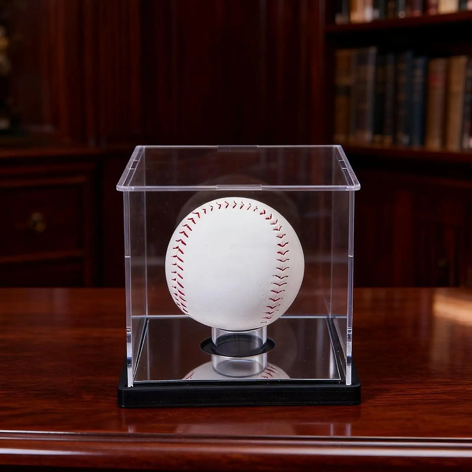 Baseball Display Case Gift Protection Sports Father's Day Gift Ball Holder Baseball Holder Baseball Storage Box for Home Bedroom 4
