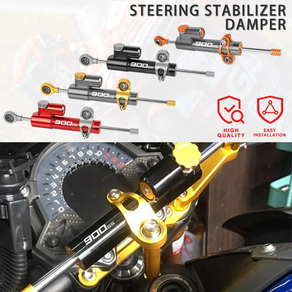 

For DUCATI 900SS 900 SS 1990-2002 1991 2001 2000 1999 1998 Motorcycle accessories Steering Stabilizer Damper Bracket Adjustable