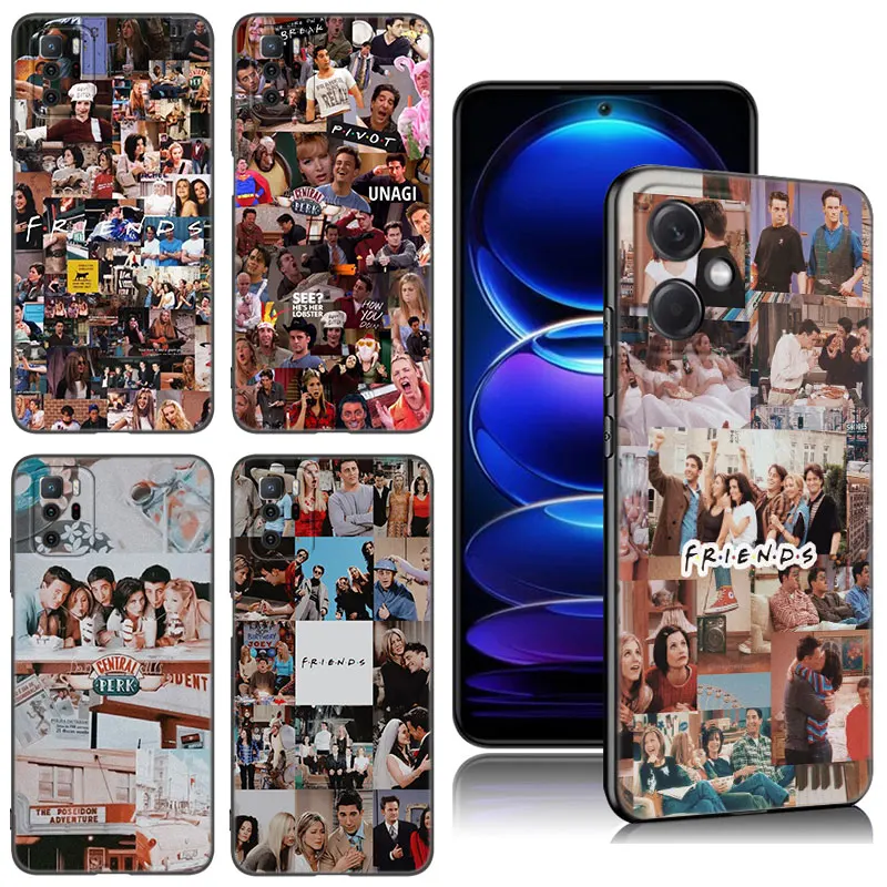 Friends tv show Black Silicone Phone Case For Xiaomi Redmi Note 9 10 11 11S 11T 12 13 Pro 5G Plus 9S 10S 12S