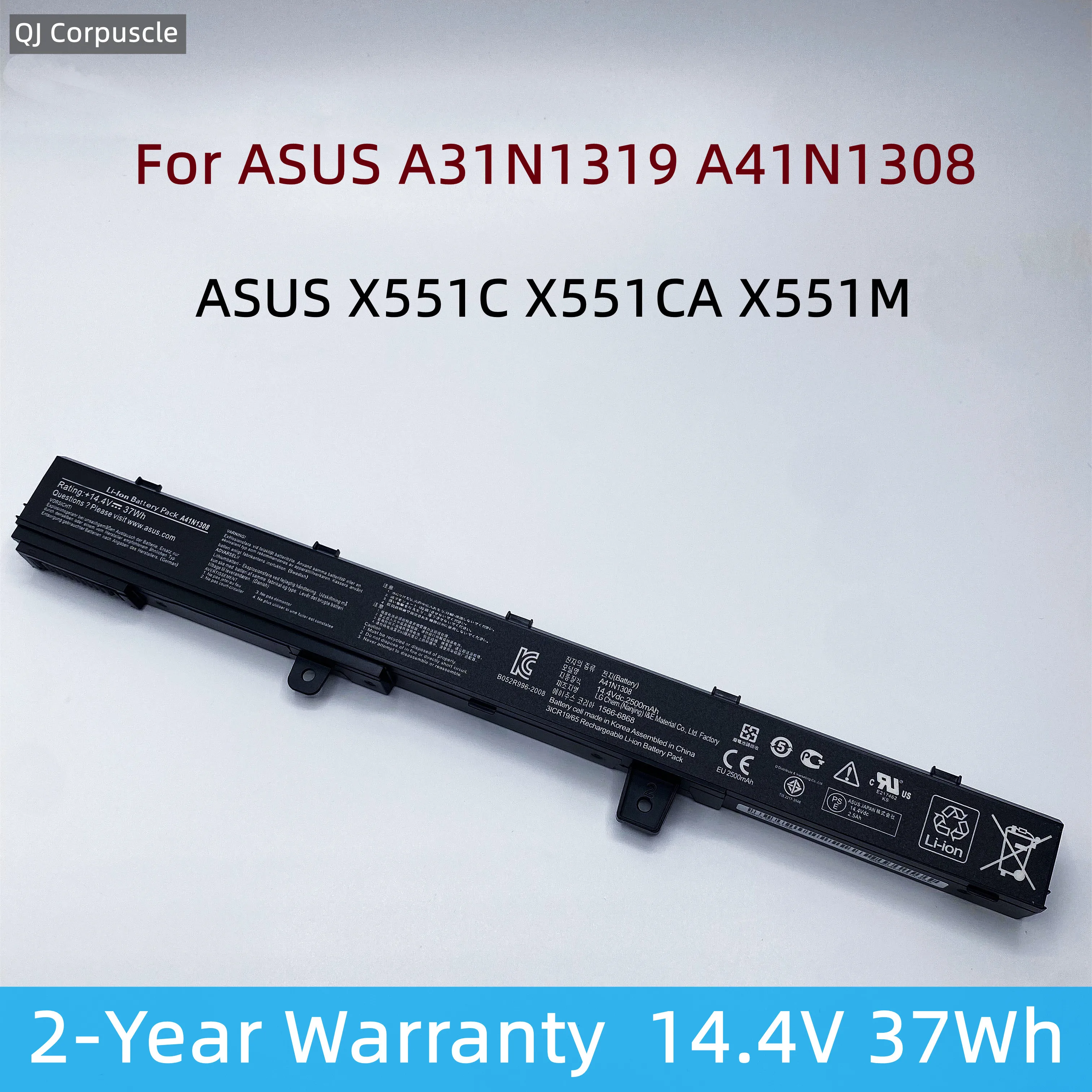 

Original A31N1319 Laptop battery For ASUS X551C X551CA X551M A41N1308 0B110-00250100M X45LI9C YU12008-13007D X451CA X551CA-SX024