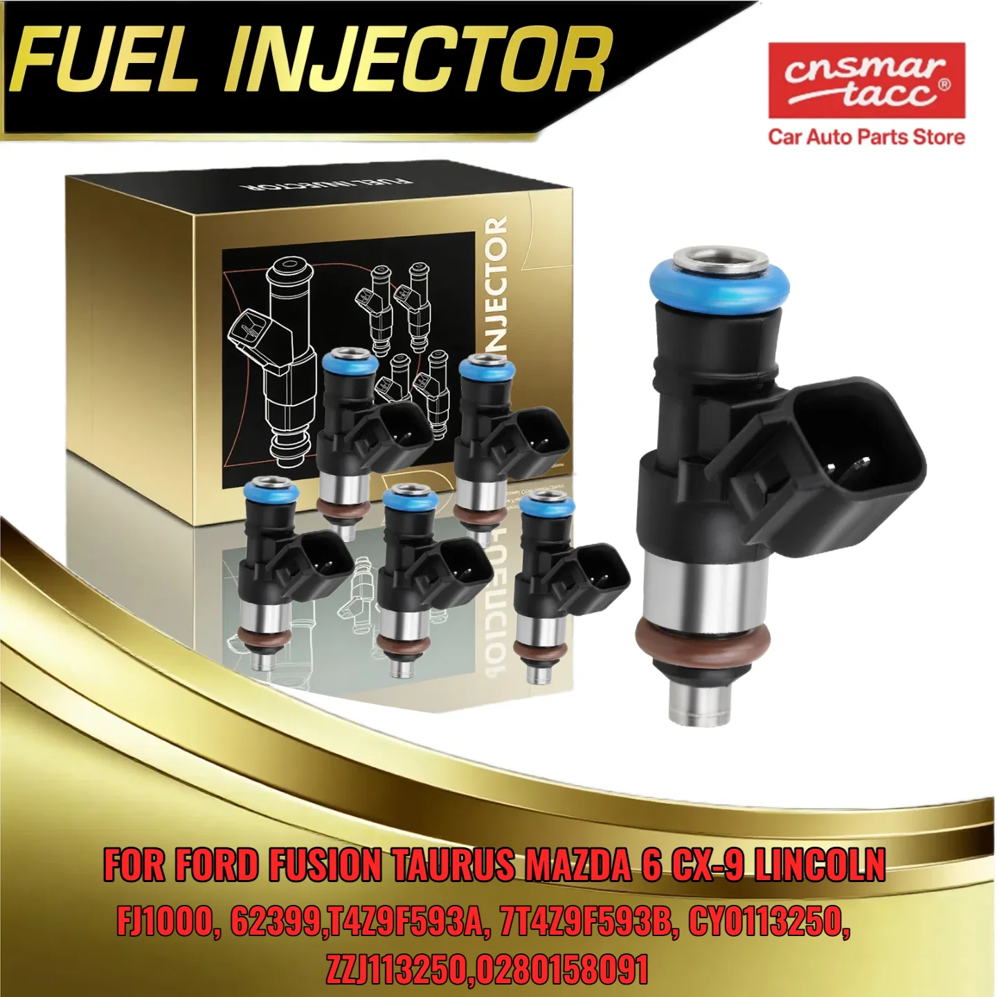 

Топливные форсунки Ford Mazda Lincoln 3,5 л 3,7 л V6, 6 упаковок 0280158091 FJ1000 подходят для Fusion Taurus Mazda6