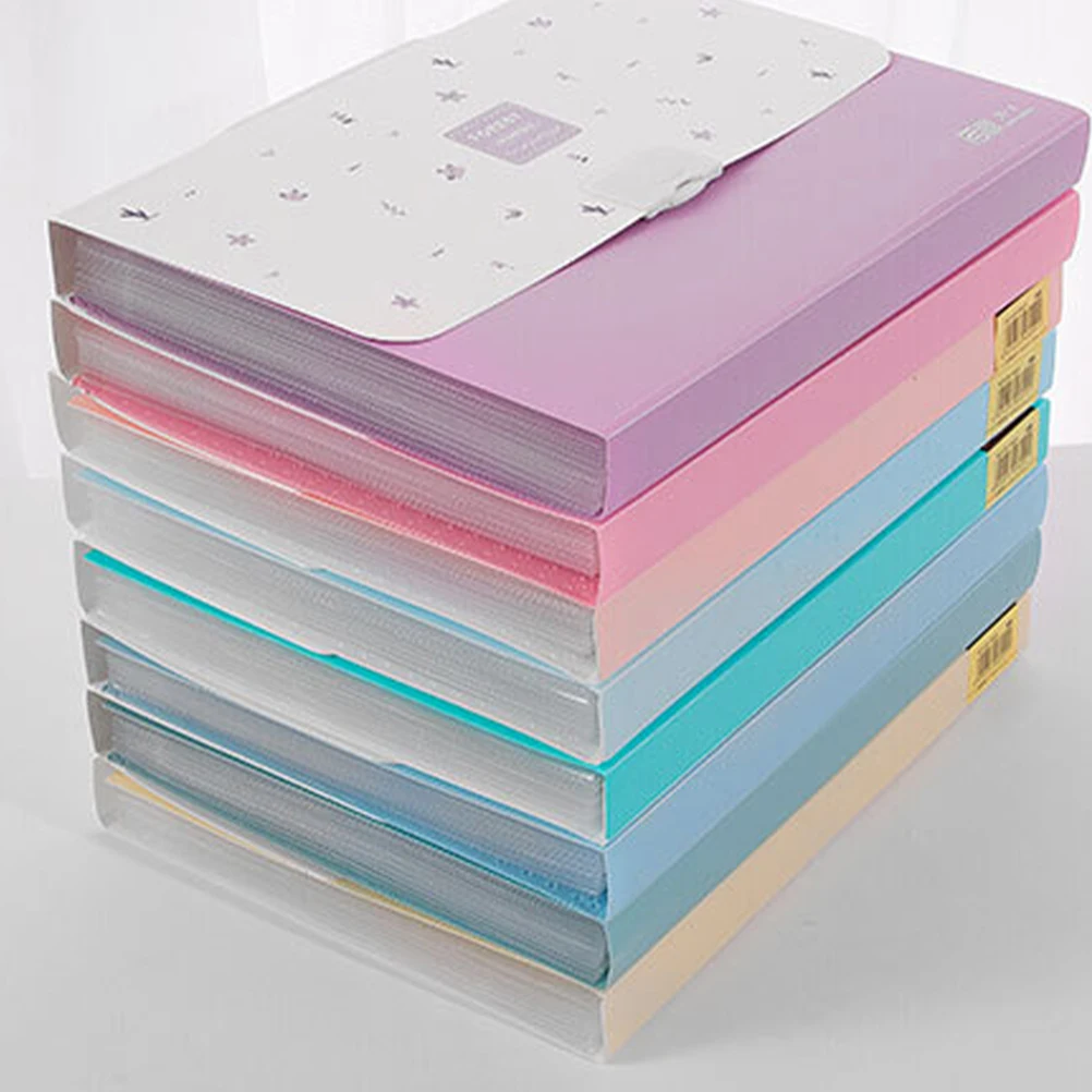 

Lightweight Plastic Accordion File Folder Portable Document ganizer Storage for Student Office for Storage