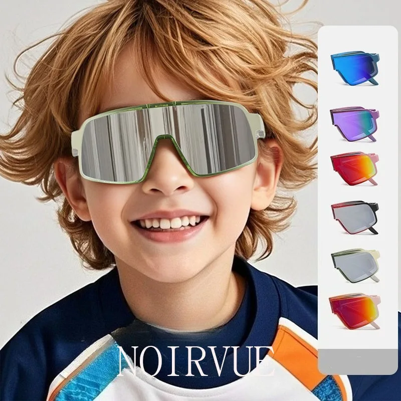 

NOIRVUE 2026 Kids Foldable Sports Sunglasses TR90+TEPP Soft-Flex Frame PC Lens Silicone Nose Pads,Outdoor Sun Protection