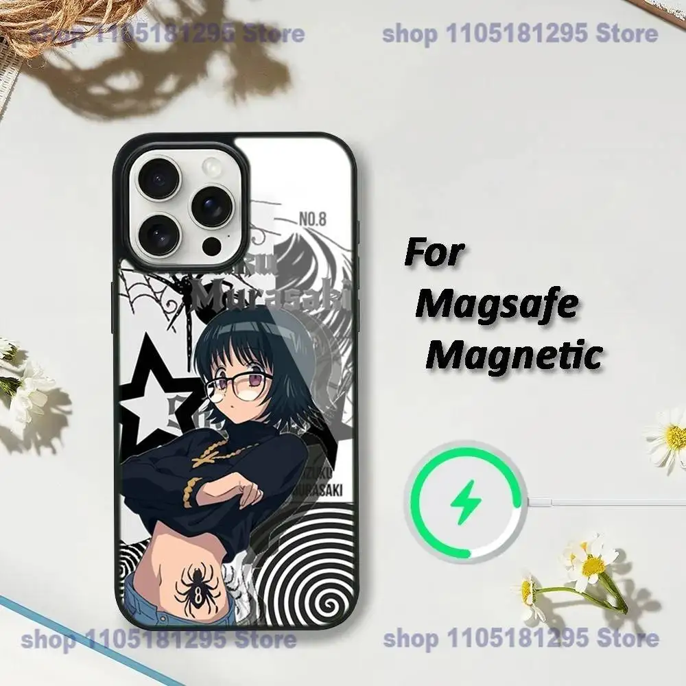 Custodia per telefono Shizuku Murusaki per iPhone 17,16,15,14,13,12,11,Plus,Pro,Max,Mini Magsafe Ricarica wireless magnetica