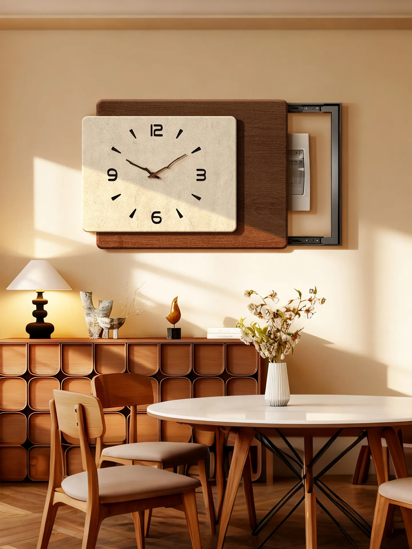 

Средневековый стиль, измерительная коробка, декоративная роспись, настенные часы, распределительная коробка для гостиной, крышка блока, часы для рисования