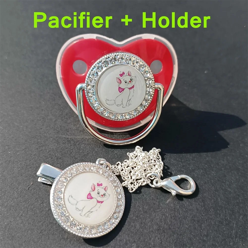 2024 Mary Cat Silver Pacifier Shiny Baby Pacifier Clamp BPA-free dummy Unique Design SGS Certified chupetes para bebes 0-18M