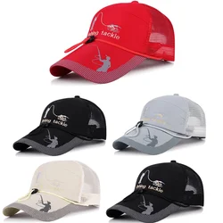 2023 New Mesh Fishing Cap with Drawstring Adjustable Sports Sun Visor Hat Unisex fishing Sport Baseball Multifunction Caps