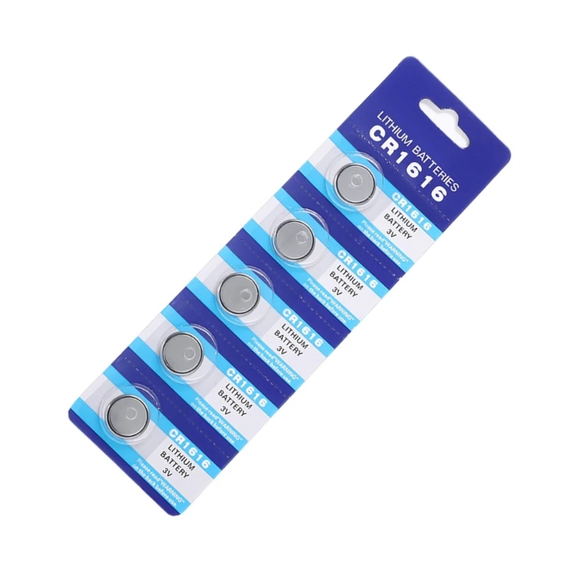 5pcs CR1216 High Power Button Cell Batteries Coin Battery Coin Cell 3V Button Battery for Watch Remote Key Power Supply