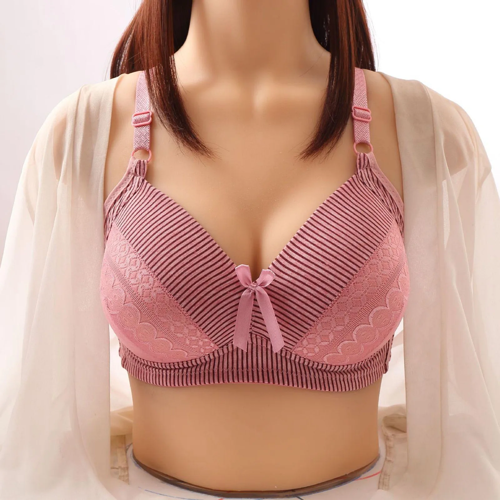 Women Casual Adjustable Breathable Top Bra Underwear Without Steel Ring Gathering And Adjusting Bra Pack of Bras