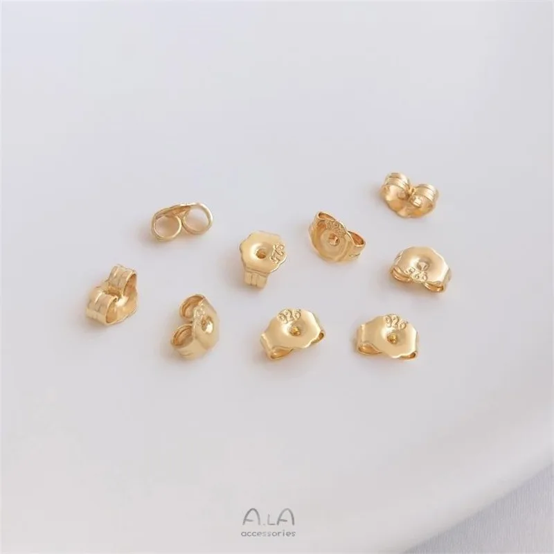 Steel Stamp 925 Butterfly Earplugs 14K Copper Gold Color Ear Plugs Handmade DIY Studs Earrings Ear Accessories