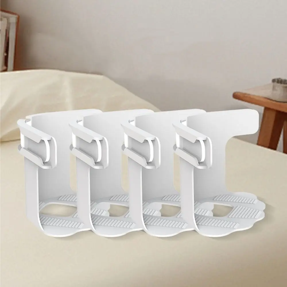 

4Pcs Plastic Invisible Quilt Sheet Holder Adjustable Non-Slip Bed Sheet Clips with Lock Strip Anti-Run Bed Sheet Holder for Home