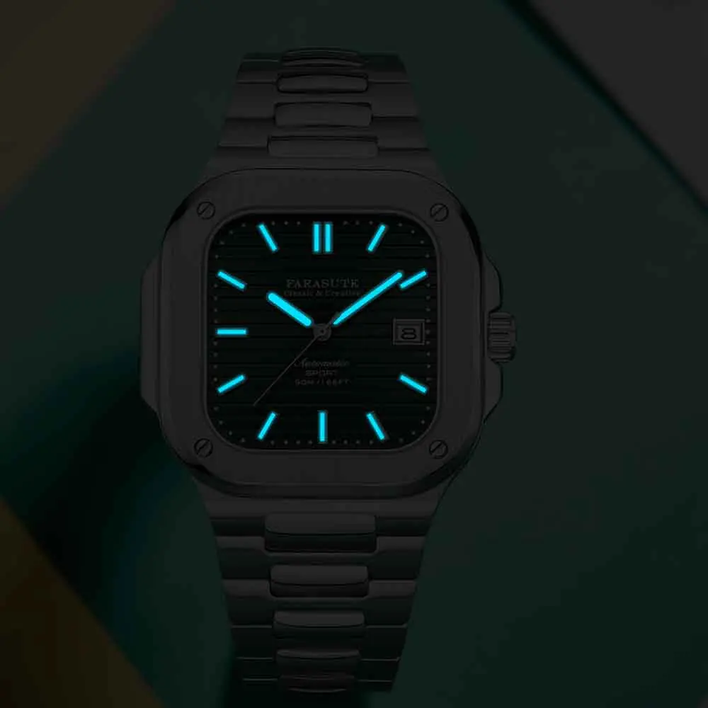 FARASUTE Automatic Mechanical Luxury Men's Watch Miyota9019 Movement Ultrathin 8.9mm Luminous 5ATM Waterproof Wristwatches Male