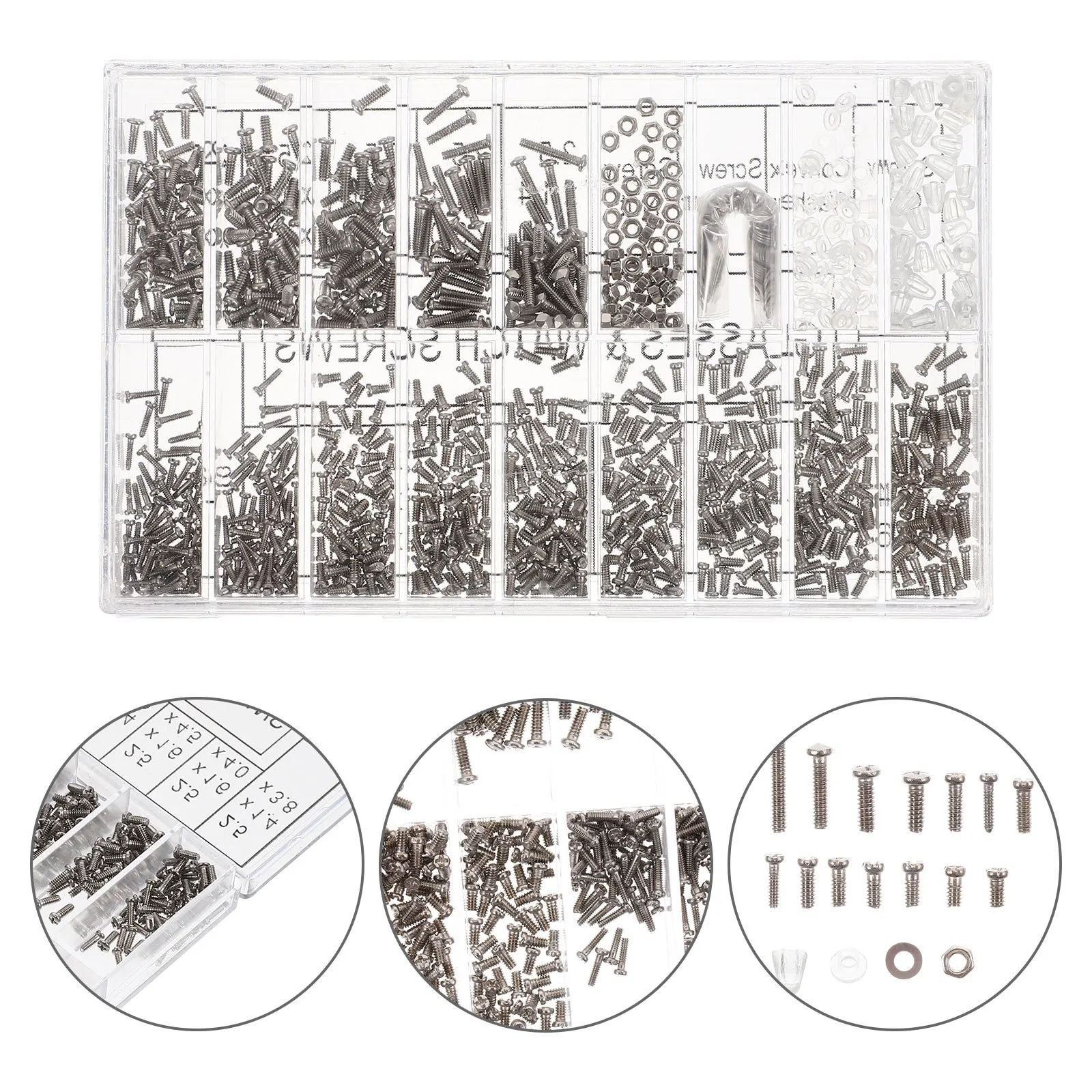 

1Set Professional Glasses Screws Repair Kit Eyeglass Replacement Assorted Screws for Sunglasses Watches Jewelry Repair