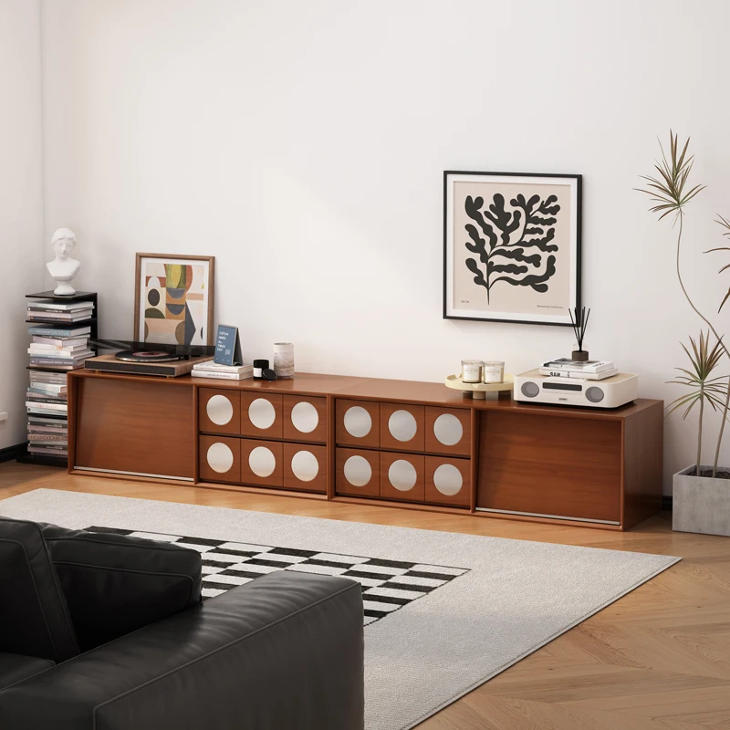 

Wooden Brown 85 Inch Tv Stand Living Room Modern Universal Nordic Tv Cabinet Luxury Floor Designer Fernsehen Tisch Furniture