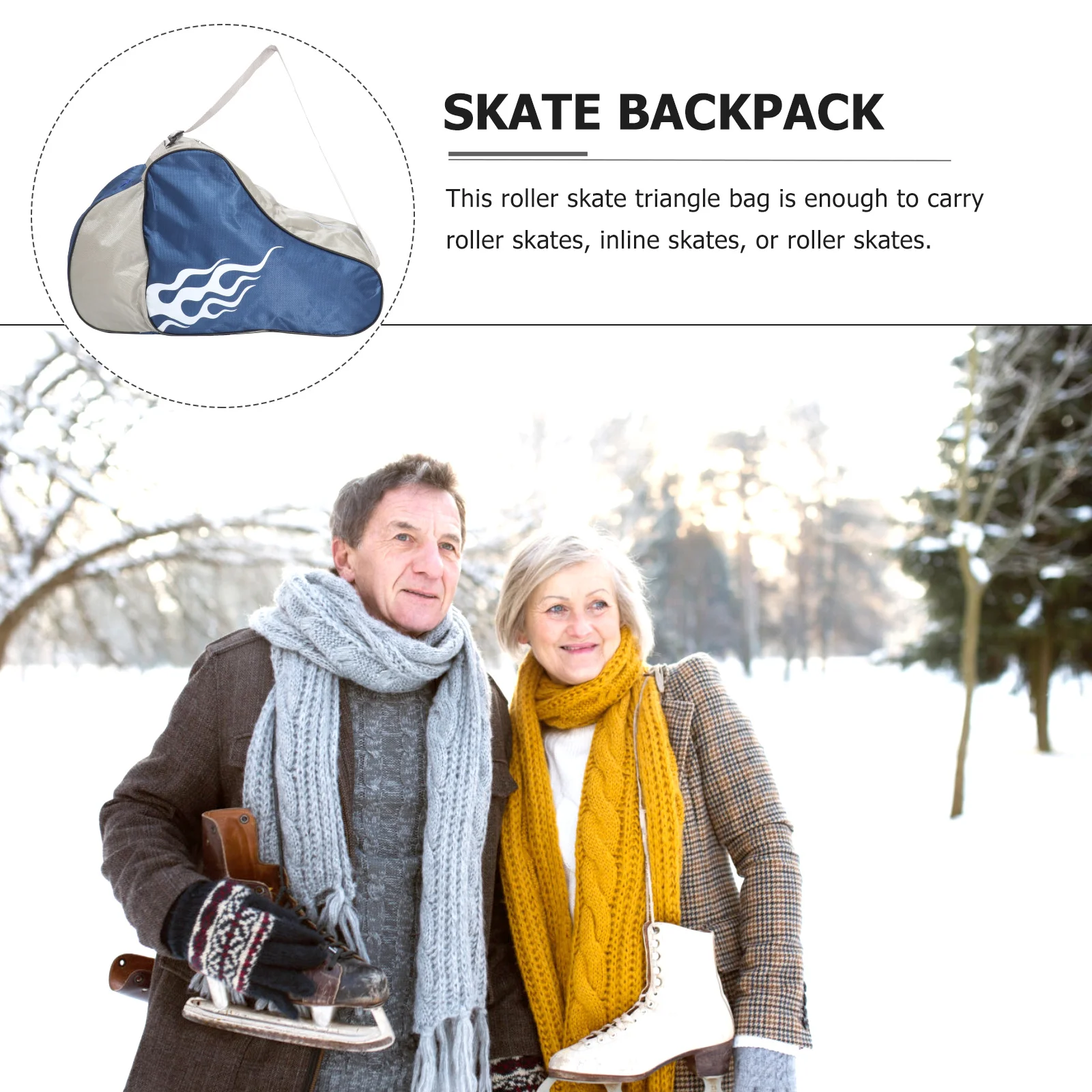 Rollschuhe, dreieckige Tasche, robuster Griff, tragbare Skate-Aufbewahrungstasche für Eislaufen, Eiskunstlauf, Rollschuhe