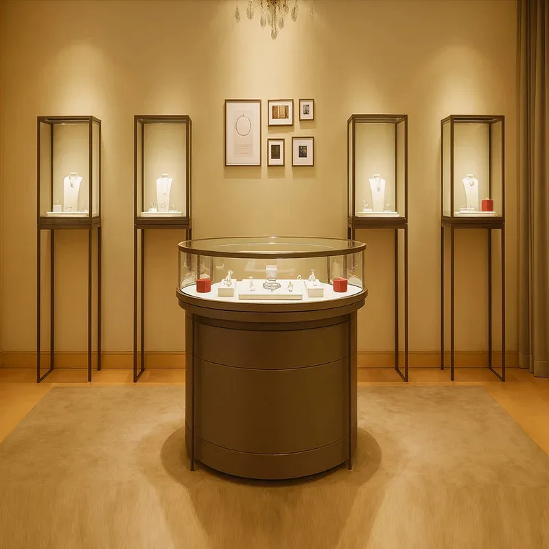 

Дизайн мебели для ювелирных магазинов Customized.Store: витрины с LED-подсветкой, демонстрационные шкафы для ювелирных изделий.