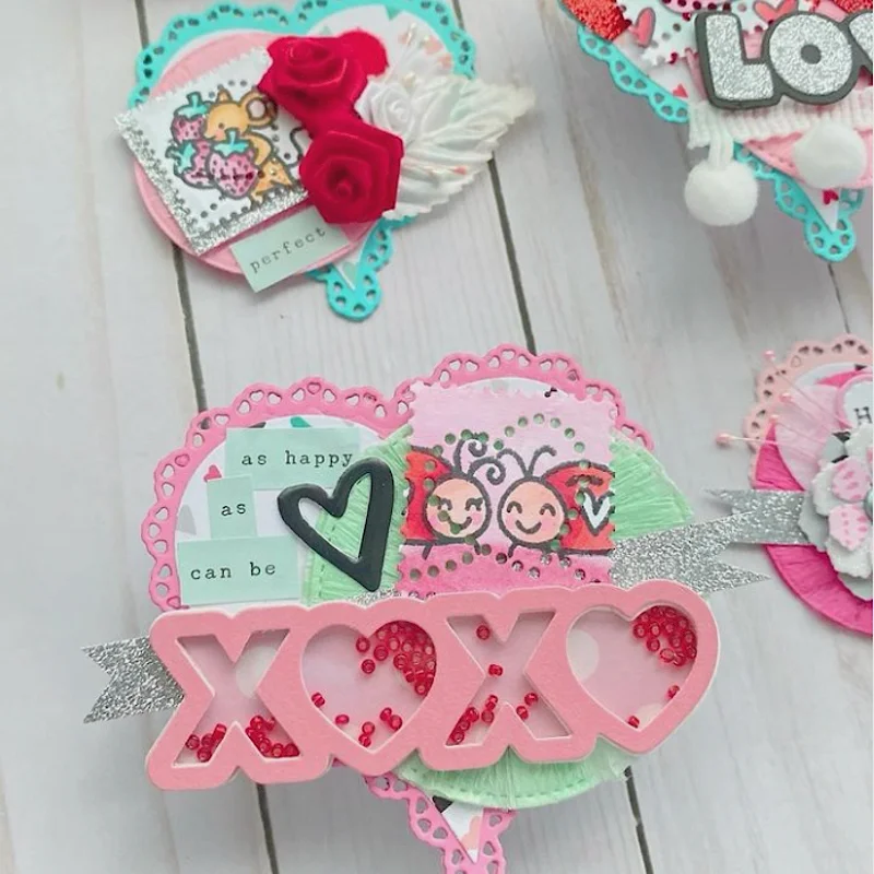 Xoxo-スクラップブッキング用の金属カッティングダイ,アルバム,紙のカード,装飾的な工芸品,エンボス加工,2サイズ