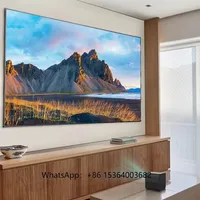 TLCRETE 100 120 150 Inch Fixed Frame Screen 4K HD ALR Grey Crystal Projection Screen for Short & Long Throw Projector Screens