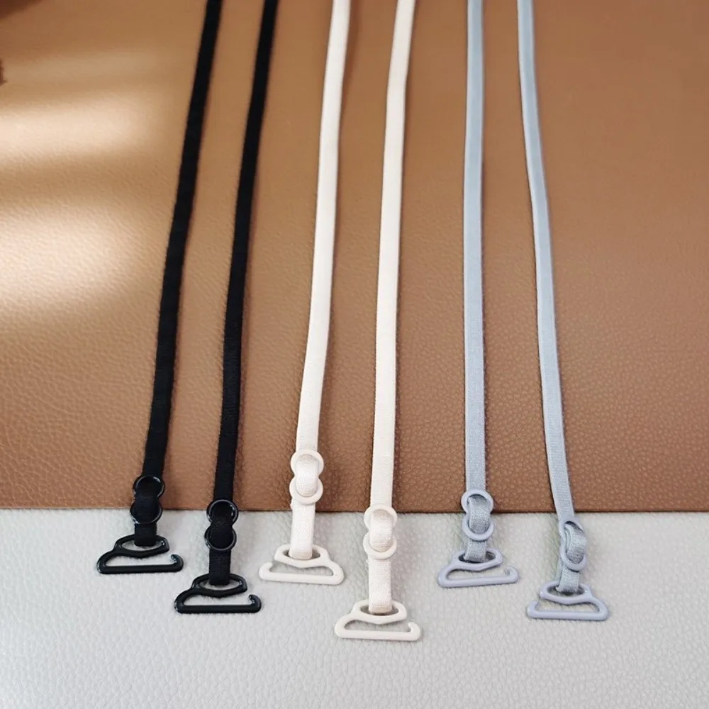 1 Pair Slim Strap Non-Slip Bra Strap Seamless Ultra Thin Shoulder Strap Elastic Strap Adjustable Brassiere Strap