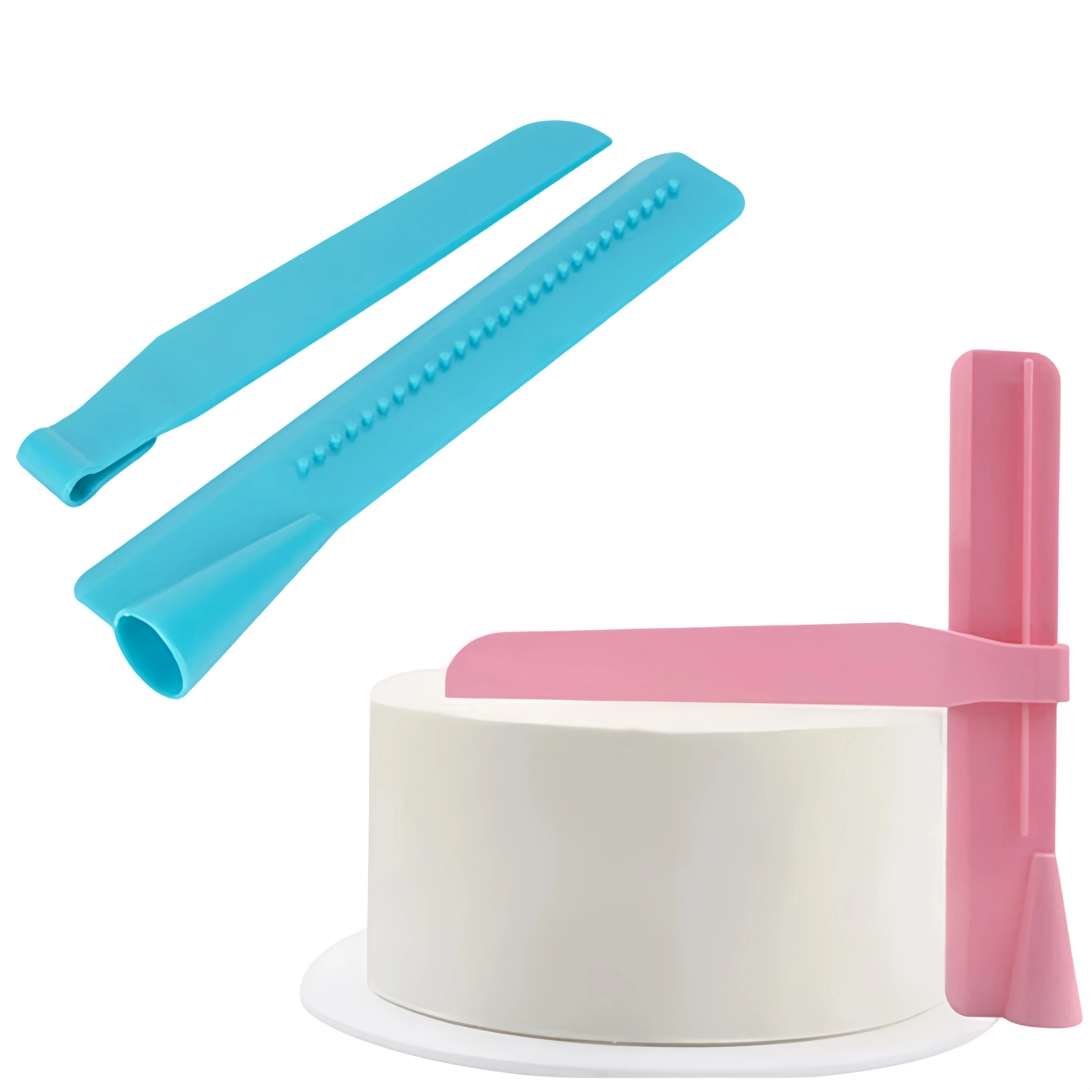 Cake Scraper Smoother Adjustable Fondant Spatulas Cake Edge Smoother Cream Leveling Device DIY Baking Tools Cakes Pastry Spatula