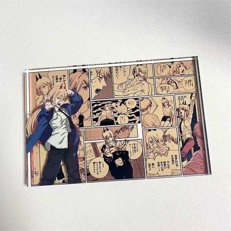 Motosierra de Anime para hombre Denji Reze Makima Hayakawa Aki, placa de soporte para Cosplay, modelo de escritorio acrílico, adorno, figura, accesorios