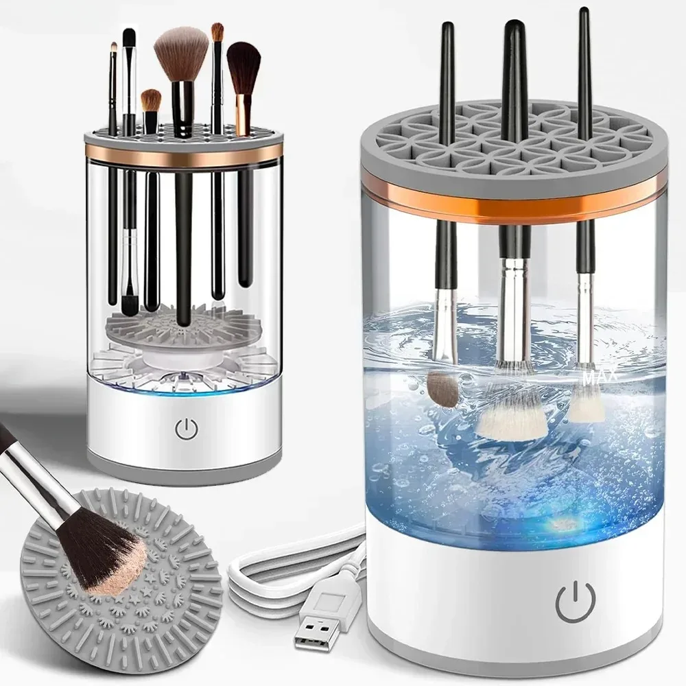 Portable Makeup Brush Cleaner Electric Makeup Brush Cleaner Makeup Brush Holder USB Plug Travel Use Makeup Brush Cleaner