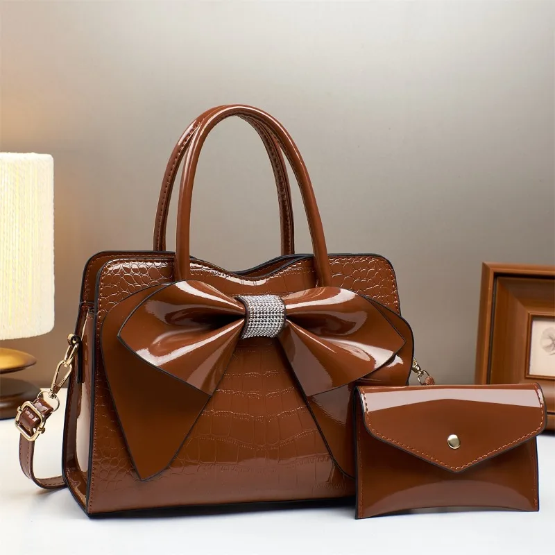 بلون المرأة حقيبة فاخرة عالية الجودة الكلاسيكية نمط التمساح حقيبة يد العلامة التجارية مصمم سعة كبيرة حقيبة الكتف ساعي