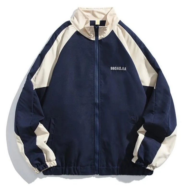 Reflective Striped Jacket 2025 Men Hip Hop Streetwear Coat Zipper Up Jacket Windbreaker Harajuku Thin Coats Sports Black Blue