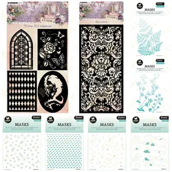 Flowers Fern Pattern Layering Stencils Painting diy Scrapbook Coloring Embossing Paper Card Album Craft Decorative Template