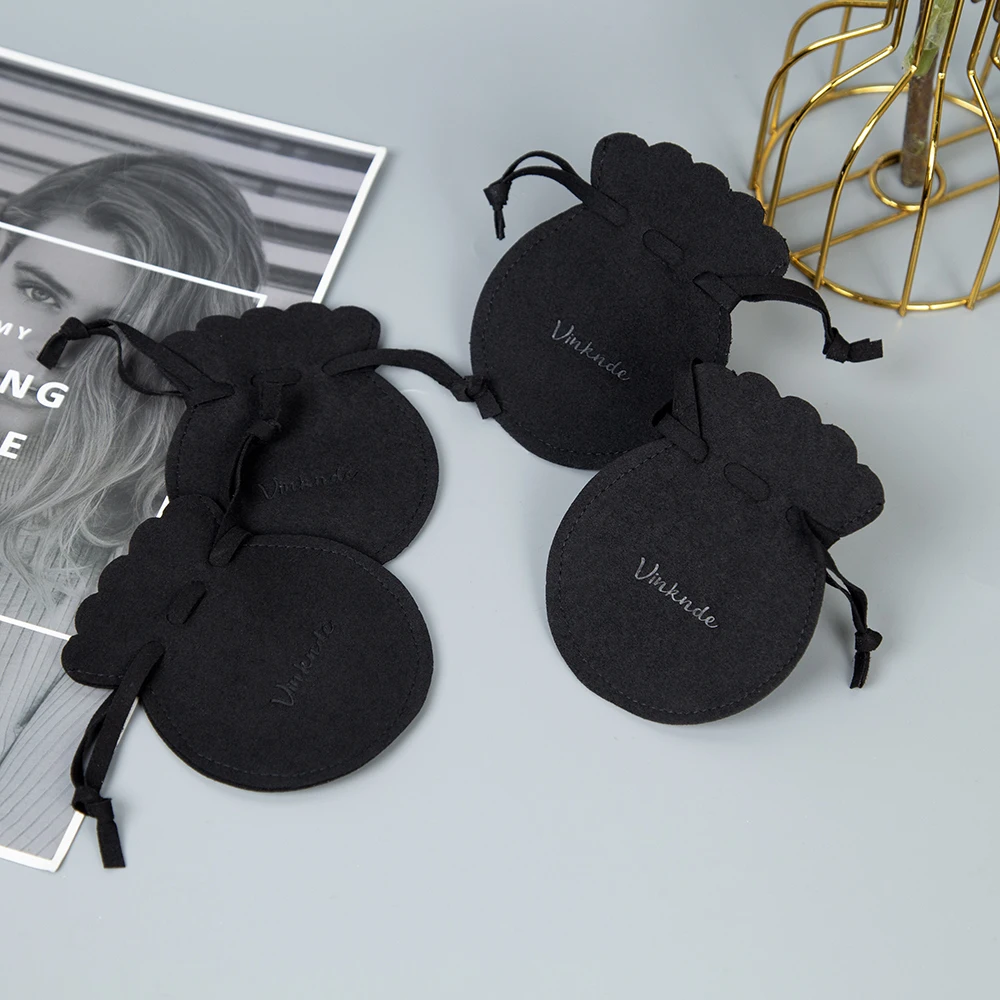 

Microfiber Drawstring Gift Bags Jewelry Packaging Pouches Ring Earrings Birthday Party Wedding Favor Candy Bag Personalized Logo