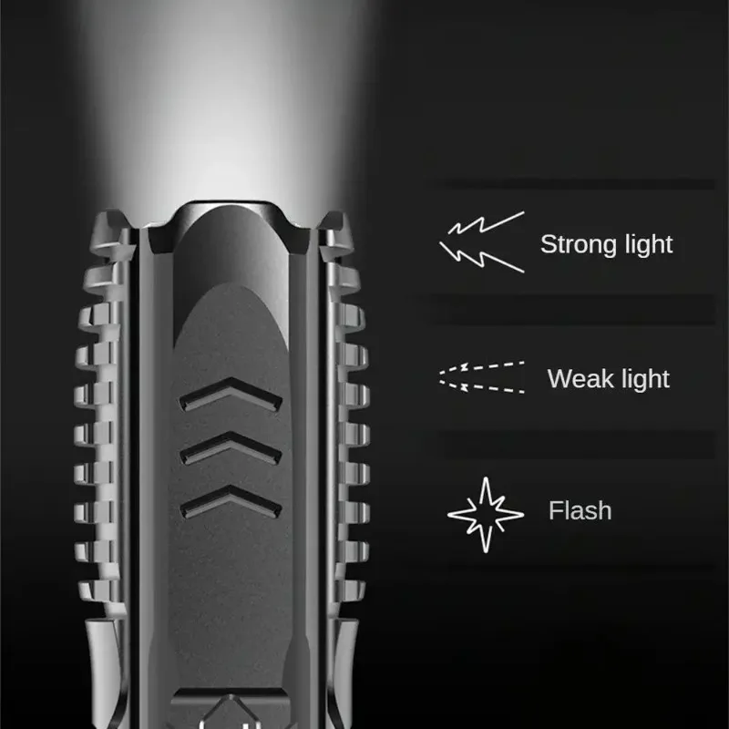 Portable Powerful LED Flashlight USB Rechargeable Long Range Tactical Torch Light Multifunction Outdoor Waterproof Camping Light