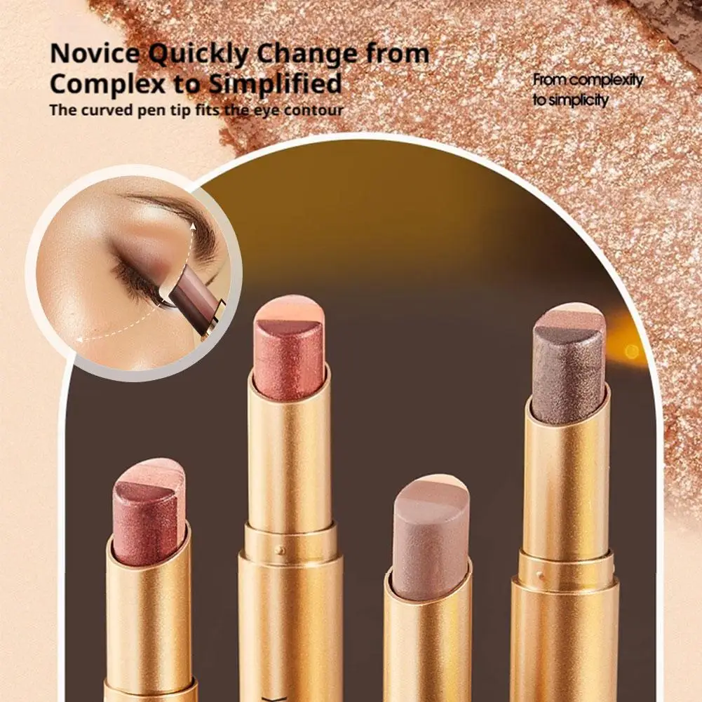 Ombretto glitterato Stick Ombretto snellente a tre colori Trucco Ombretto pastello Ombretto Matita Eye Shimmer Stick per le donne