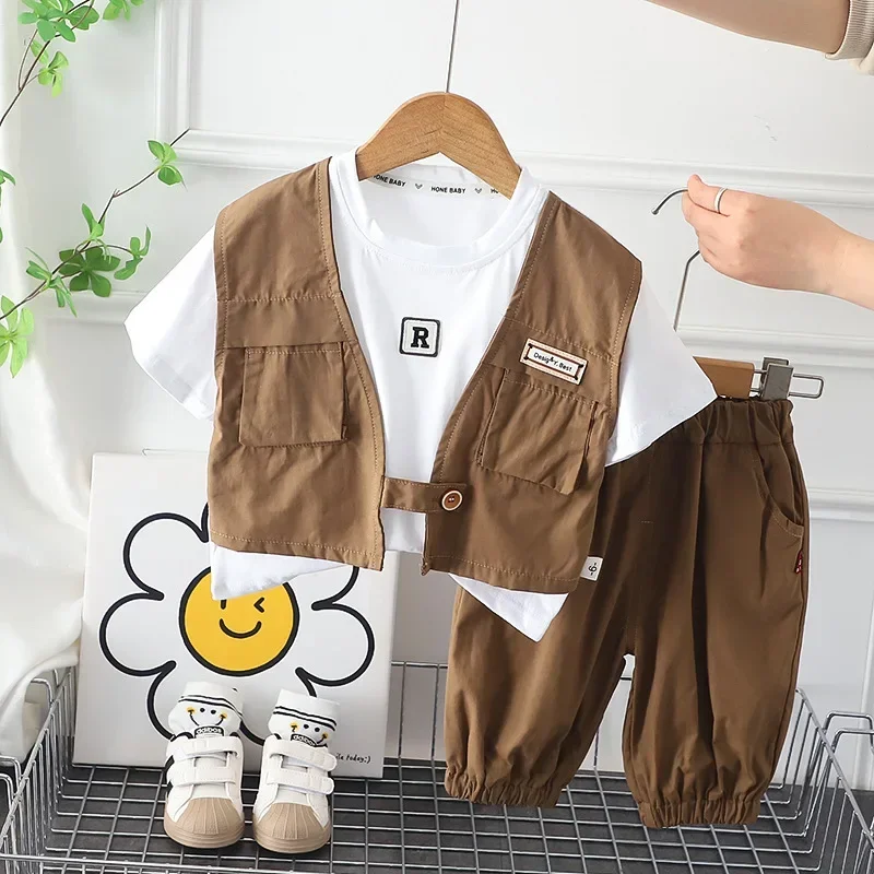 

New Summer Fashion Baby Clothes Set Children Boys Casual T-Shirt Shorts 2Pcs/Sets Kids Clothing Infant Costume Toddler Tracksuit