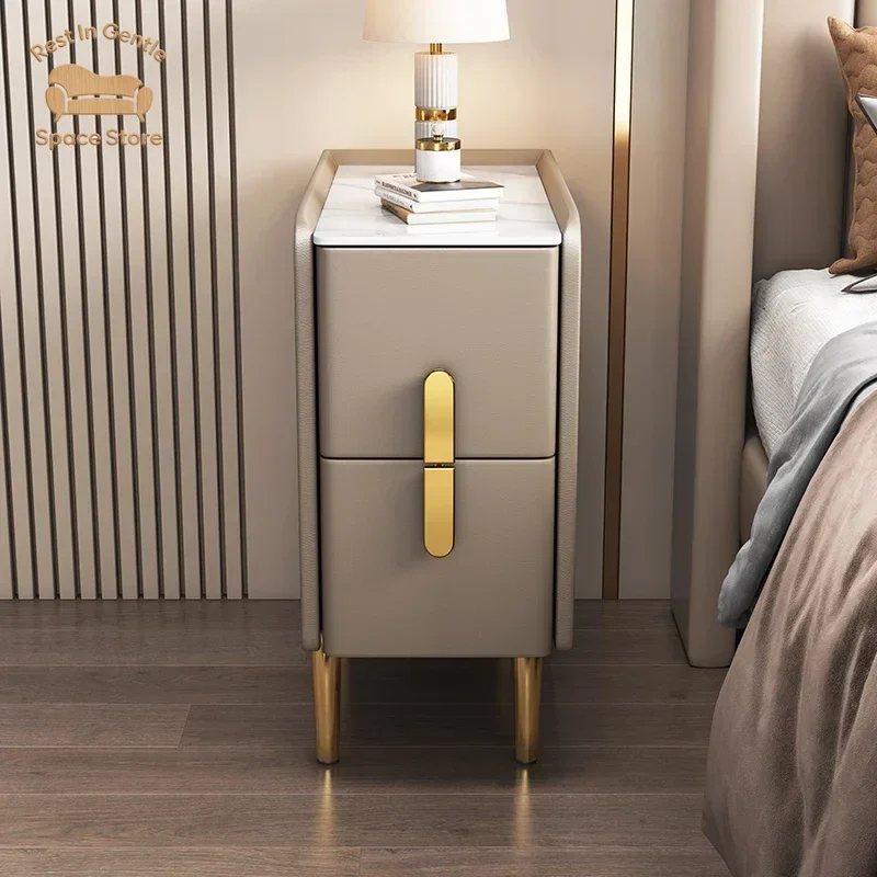Italiya Luxury Wooden Nightstands Unique Bedroom Aesthetic Narrow Home Nightstands Storage Cool Mesitas De Noche furnitures