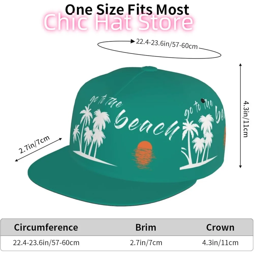قبعات البيسبول الشاطئية، قبعة بيسبول قابلة للتعديل، قبعة سائق شاحنة مسطحة مضحكة للرجال والنساء، الصيف والسفر وصيد الأسماك والجولف