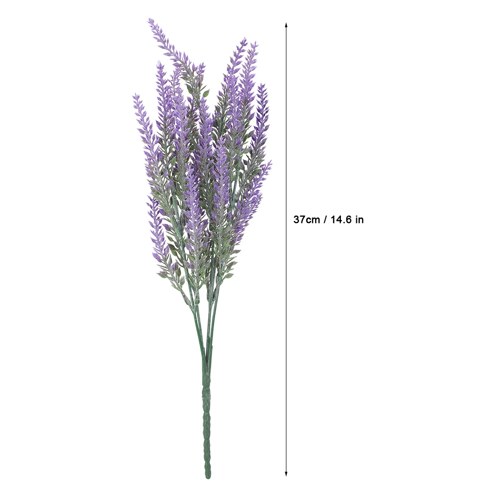 1pc 25 Heads Wedding Artificial Flowers Lavender Fake Bridal Bouquet Party Home Decoration Photography Props(purple)