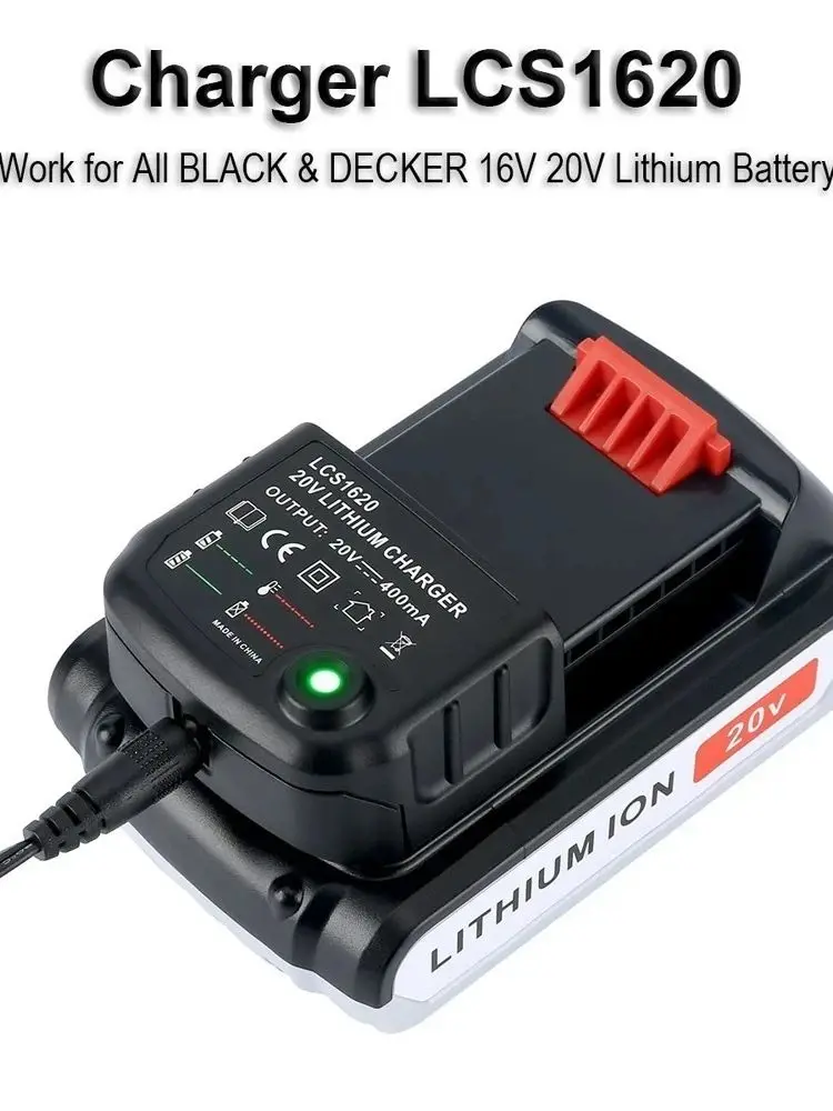 Lithium Batterij Oplader Voor Black Decker 10.8V 14.4V 18V 20V Serise LBXR20 Elektrische Boor Schroevendraaier batterij Opladen Tool - afbeelding 2
