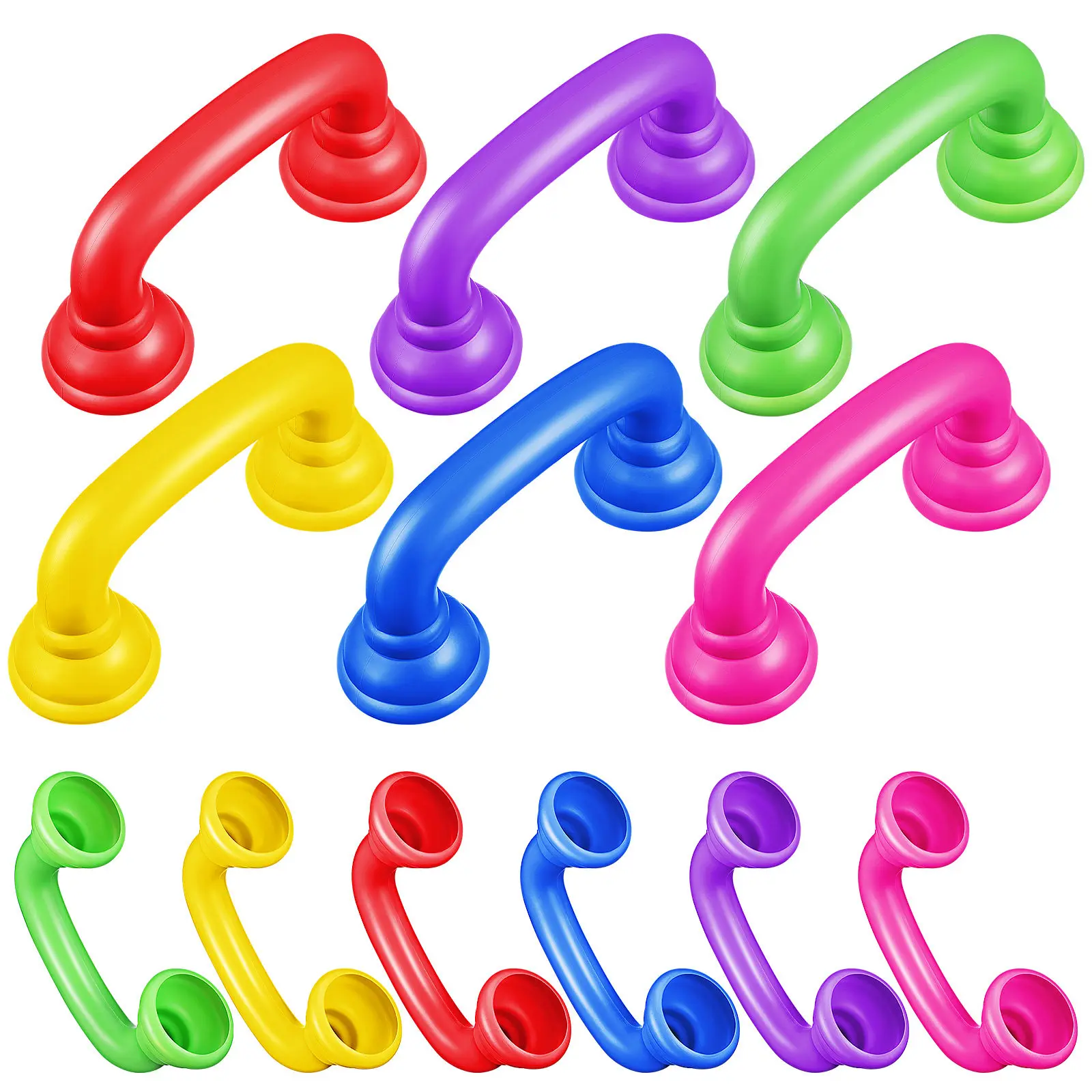 

12Pcs Colorful Whisper Phones Toddler Speech Therapy Tool Reading Phone for Language Development Interactive Classroom Home