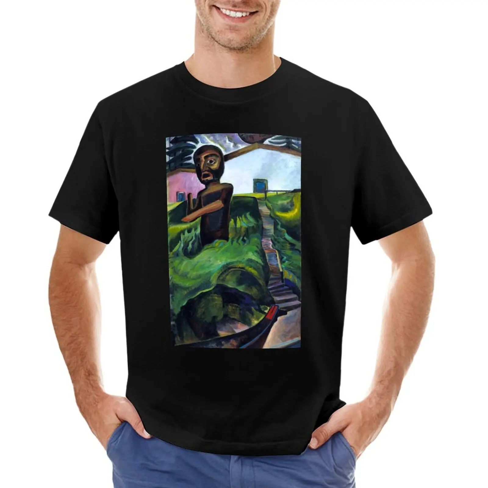 Emily Carr - The Crazy Stair - The Crooked Staircase T-Shirt graphic t shirts Short sleeve tee mens graphic t-shirts funny