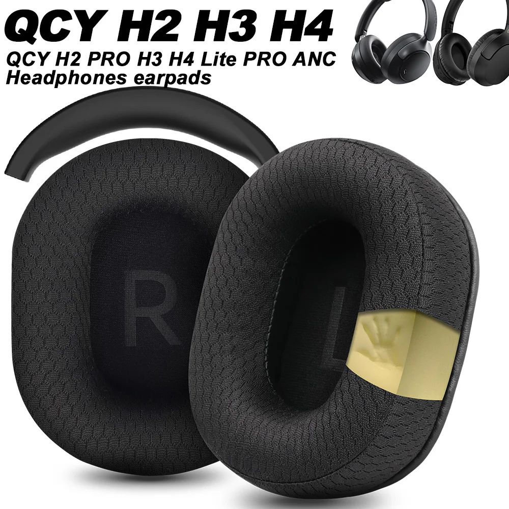 Earphone pads For QCY H2 PRO H3 H4 Lite PRO ANC  replacement  Earpads Mesh cloth Memory Covers Sponge Soft Protein