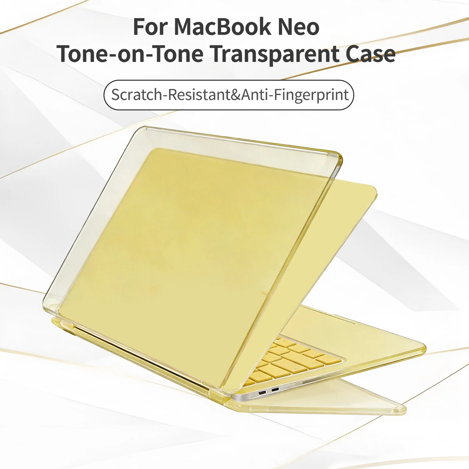 

Yellow Case For MacBook Neo 13 Laptop Case 2026 100% Match Official Color Plastic Matte Hard Shell Laptop Case for A3404 A18 Pro