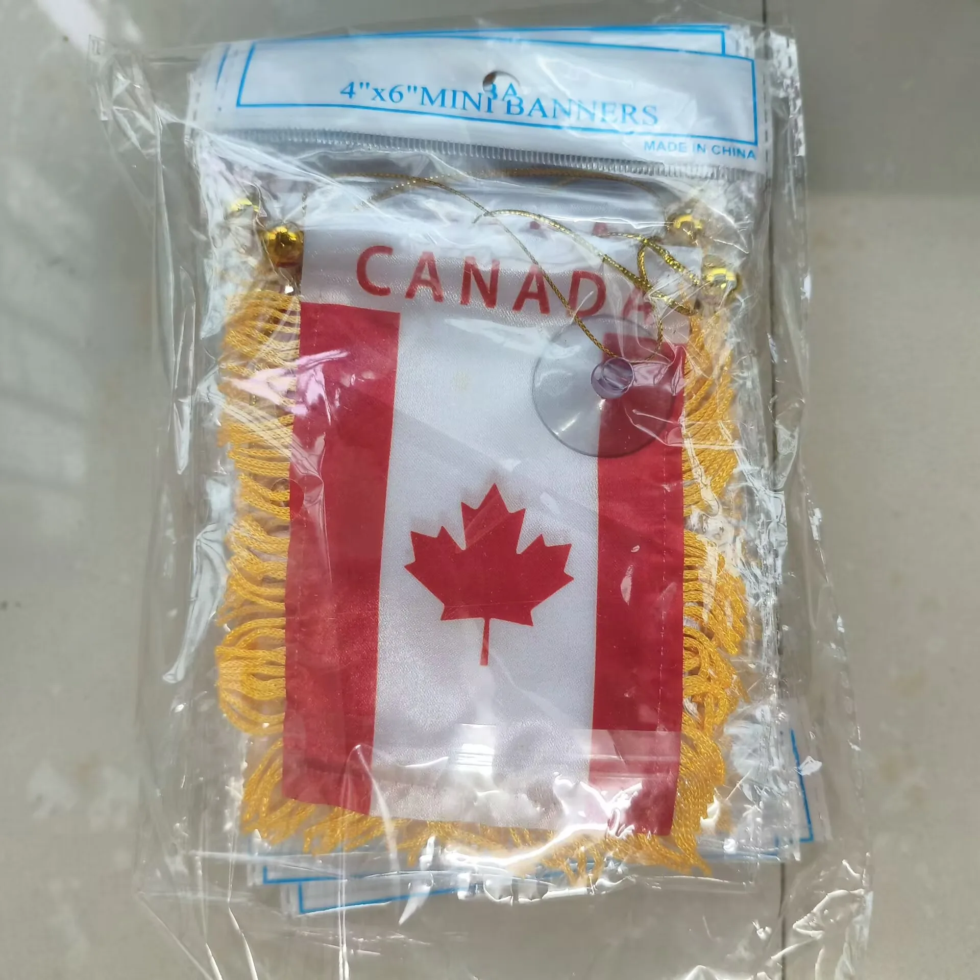 xvggdg  8*12cm Car Window Decoration Polyester  Canada Hanging pennant  Canadian   Mini Pennant