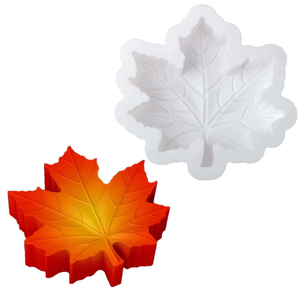Harvest Festival Maple Leaf Design French Mousse Cake Mold Silicone Cake Moulds Kitchen Bakeware Dessert Decorating Tools